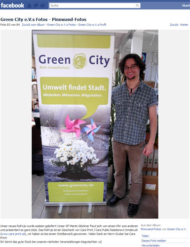 Rollup Display für Greencity München